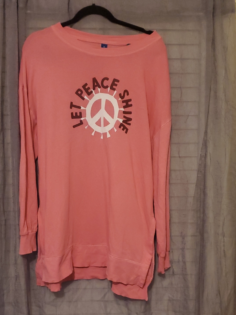 Old Navy Pink Oversized Long Sleeve Tee